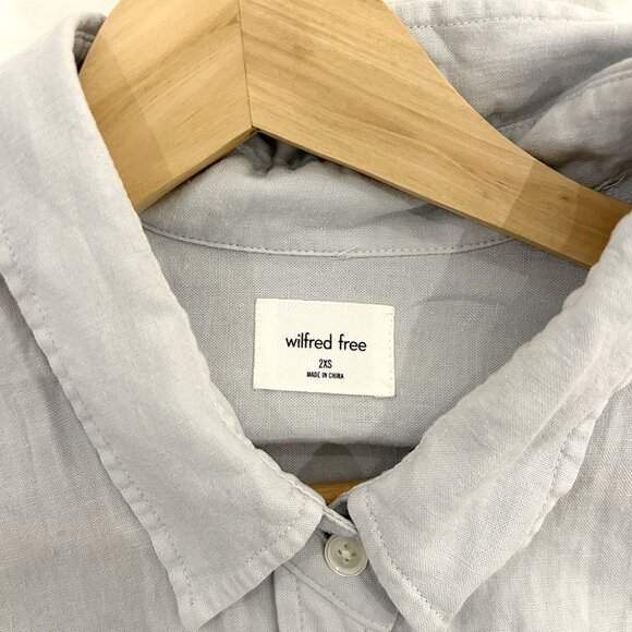 Wilfred Free Relaxed Linen Shirt in Blue Cloud 2XS - Picture 5 of 11